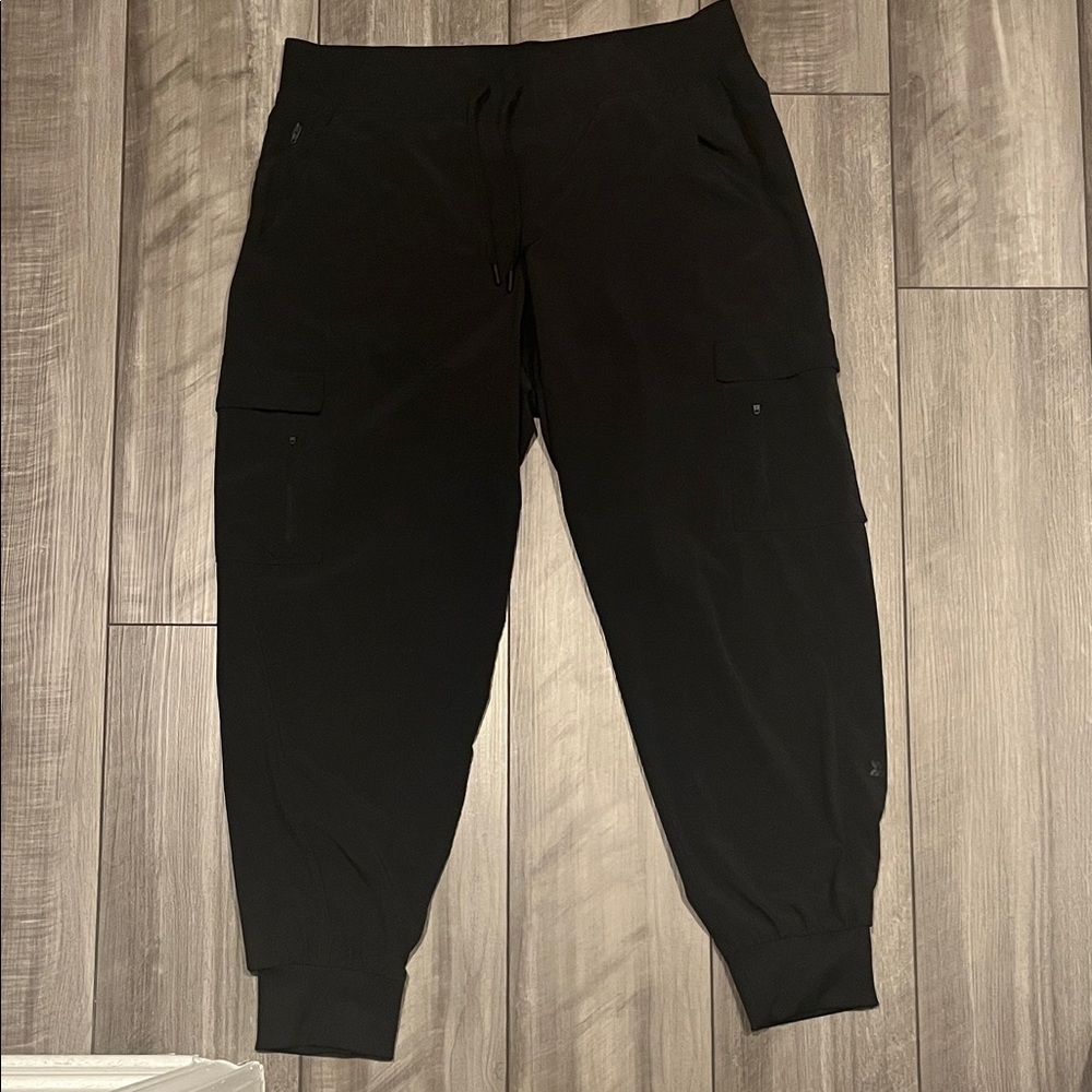 all in motion Black Cargo Track Pants